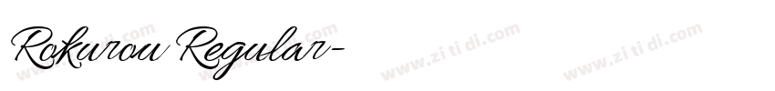 Rokurou Regular字体转换